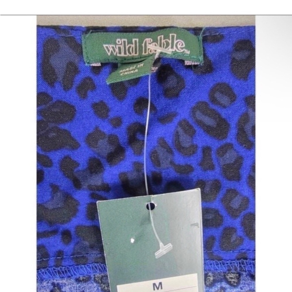 NWT Wild Fable Royal Blue Cheetah Slip‎ Mini Dress Size Medium - Picture 4 of 6